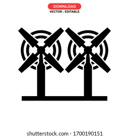 turbine icon or logo isolated sign symbol vector illustration - high quality black style vector icons
