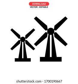 turbine icon or logo isolated sign symbol vector illustration - high quality black style vector icons

