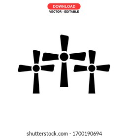 turbine icon or logo isolated sign symbol vector illustration - high quality black style vector icons
