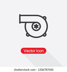 Turbine Icon, Motor Icon, Turbo Icon Vector Illustration Eps10