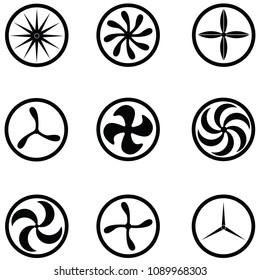 turbine icon set