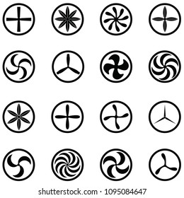 turbine icon set