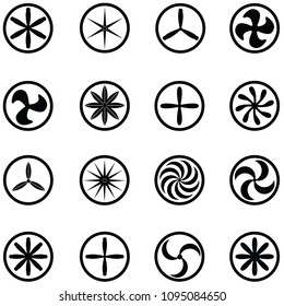 turbine icon set