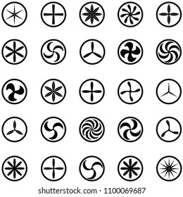 turbine icon set