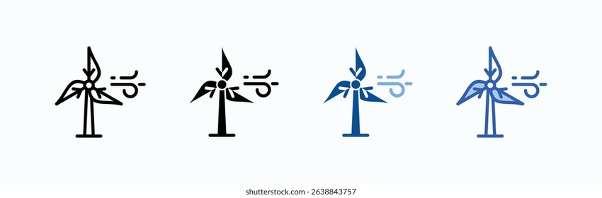 Turbine icon sheet multiple style collection isolated vector