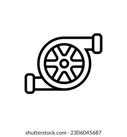 Turbine icon in vector. Illustration