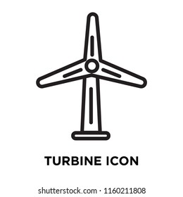 Turbine icon vector isolated on white background, Turbine transparent sign , linear symbol and stroke design elements in outline style