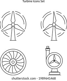 turbine icons set isolated on white background. turbine icon thin line outline linear turbine symbol for logo, web, app, UI. turbine icon simple sign.