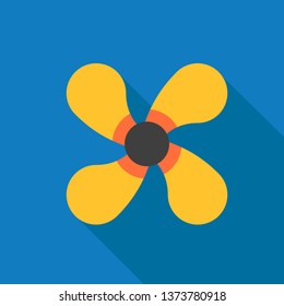 Turbine illustration in industrial context, flat vector minimal design.