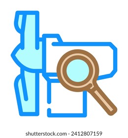 turbine inspection color icon vector. turbine inspection sign. isolated symbol illustration