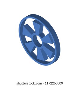 Turbine isometric left top view 3D icon