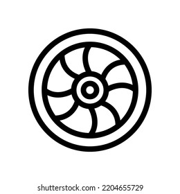 gráfico vectorial de ilustración de icono de línea de turbina