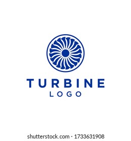 Turbine Logo Design Vector Illustration Of Airplane Machine