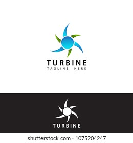 turbine logo template design vector