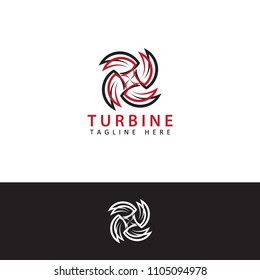 turbine logo template design vector