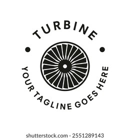 Vektorgrafik mit Turbinenlogo