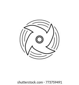 turbine motion symbol logo vector