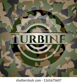 Turbine on camouflage texture