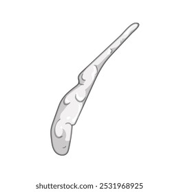 desenho animado da trilha de fumaça do plano da turbina. emissão do motor, aerodinâmica da estratosfera, cirrus meteorológico sinal da trilha de fumaça do plano da turbina. ilustração isolada do vetor do símbolo