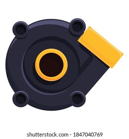 Turbine pump icon. Cartoon of turbine pump vector icon for web design isolated on white background