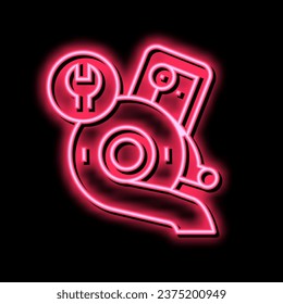 turbine repair neon light sign vector. turbine repair illustration
