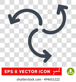 Turbine Rotation round icon. Vector EPS illustration style is flat iconic symbol, smooth blue color, transparent background.