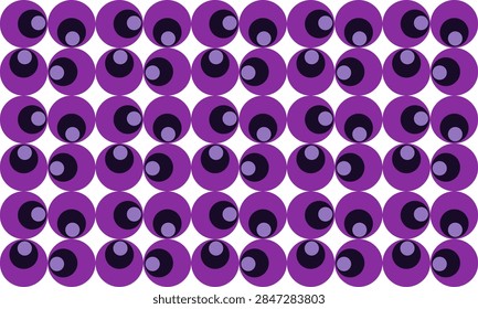 turbine round dot seamless pattern with colorfullight and dark purple with black repeat dot on white background, replete image design for fabric printing