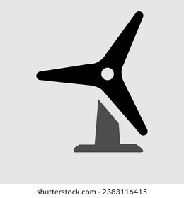 Turbine shape design in black and gray, suitable for website components, logos and others