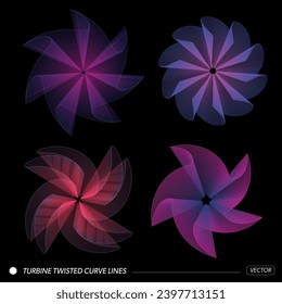 Ilustración del vector de línea de curva torbina
