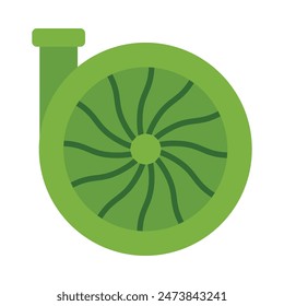Turbine Vector Flat Icon Design