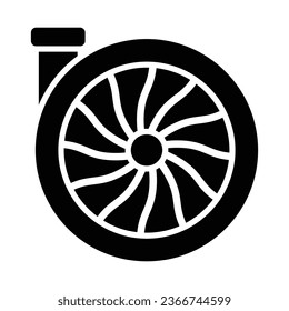 Turbine Vector Glyph Icon For Personal And Commercial Use.
