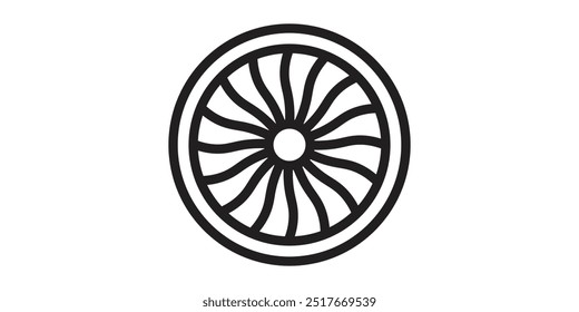 Ilustração do design do ícone do vetor da turbina