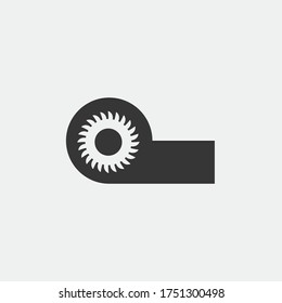 turbine vector icon hydro power generator