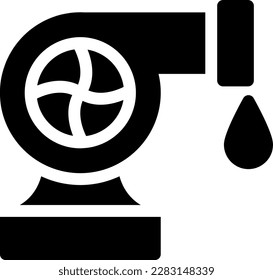 ilustración de turbine Vector en un fondo transparente. Símbolos de calidad superior. Iconos vectoriales de glifos para diseño de conceptos y gráficos. 

