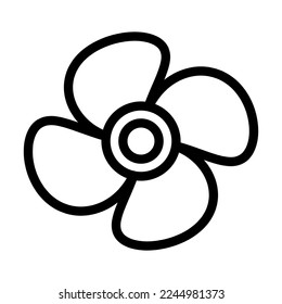 Turbine Vector Line Icon Design