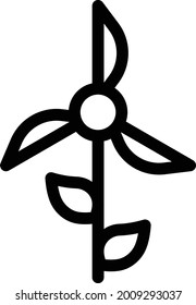 turbine vector thin line icon