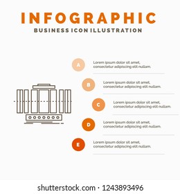 Turbine, Vertical, axis, wind, technology Infographics Template for Website and Presentation. Line Gray icon with Orange infographic style vector illustration