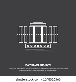 Turbine, Vertical, axis, wind, technology Icon. Line vector symbol for UI and UX, website or mobile application
