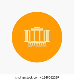 Turbine, Vertical, axis, wind, technology White Line Icon in Circle background. vector icon illustration
