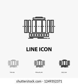 Turbine, Vertical, axis, wind, technology Icon in Thin, Regular and Bold Line Style. Vector illustration
