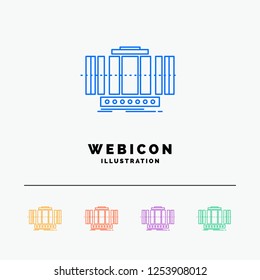Turbine, Vertical, axis, wind, technology 5 Color Line Web Icon Template isolated on white. Vector illustration