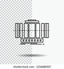 Turbine, Vertical, axis, wind, technology Line Icon on Transparent Background. Black Icon Vector Illustration