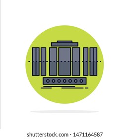 Turbine, Vertical, axis, wind, technology Flat Color Icon Vector. Vector Icon Template background
