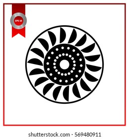 turbine wheel, icon