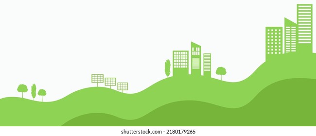 Turbine wind power green energy electricity concept wind energy plant with green grass open sky ecology concept vector illustration 