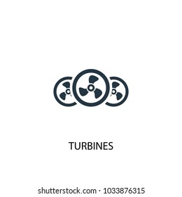 Turbines icon. Simple element illustration. Turbines symbol design from Alternative energy collection. Can be used for web and mobile.