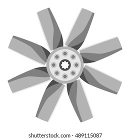 Turbines icons propeller fan rotation technology equipment