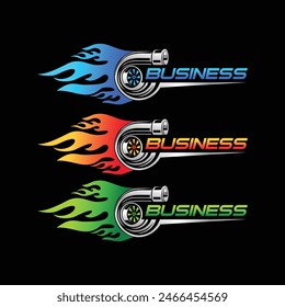 turbo car automotive logo design vector template