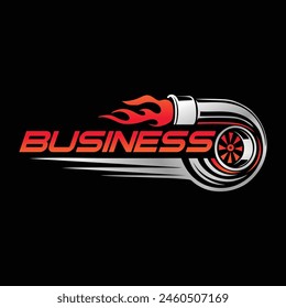 turbo car automotive logo template Vector illustration