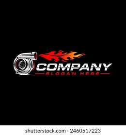 turbo car automotive logo template illustration